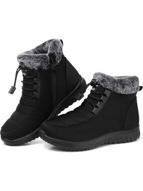 Cozy Winter Snow Boots for Women | Fur Lined Warm Ankle Booties, Perfect for